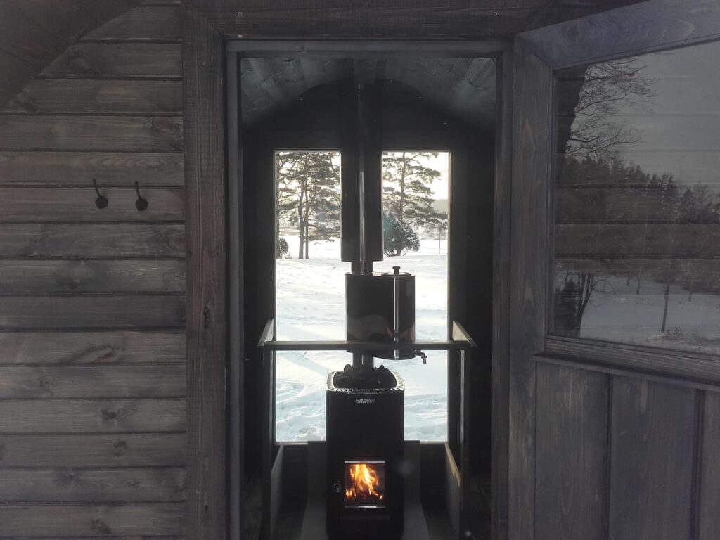 sauna and winter in Finland
